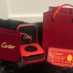 Cartier Red and Gold Branded Packaging Set for necklace